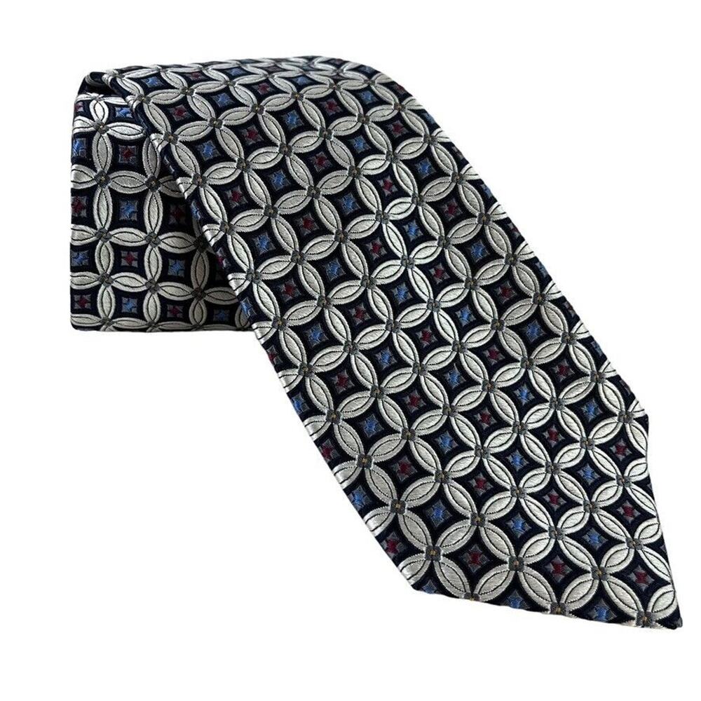 Jos Joseph A Bank Signature Gold Mens Hand Made 100% Silk Tie Necktie 3.5"